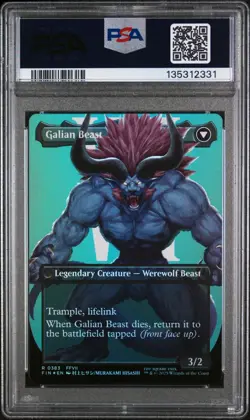 MTG Final Fantasy Vincent Valentine Galian Beast 0383 Borderless Foil PSA 10 - Image 2