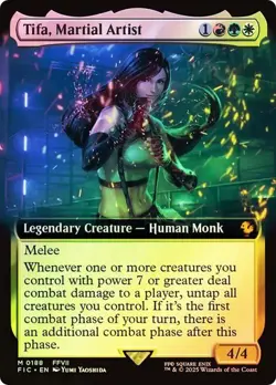 NM Extended Art Foil Tifa, Martial Artist, MTG, Final Fantasy, Magic, 188 - Image 1