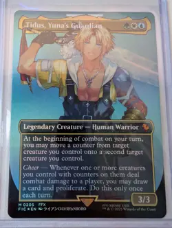 Tidus, Yuna's Guardian Borderless Commander: Final Fantasy Foil 205 MTG - Image 1