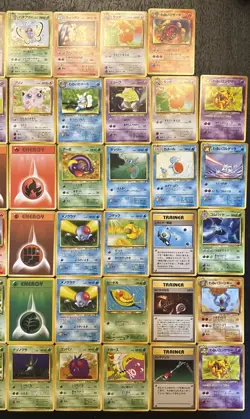 (71) POKEMON JAPANESE VINTAGE LOT ROCKET FOSSIL JOLTEON EKANS ENERGY - Image 3