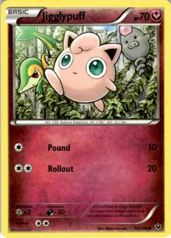 2016 XY - Fates Collide Pound-Rollout NM-MT Jigglypuff Basic/Common #65 - Image 1
