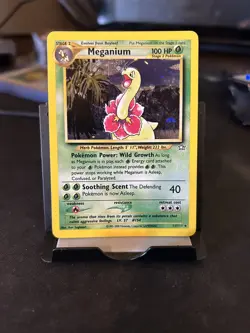 Pokemon TCG Meganium Neo Genesis Holo Unlimited NM - Image 1