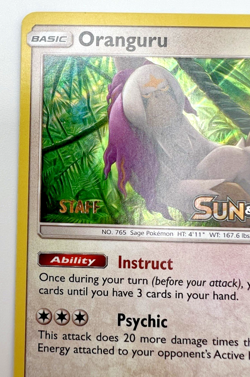 Pokemon TCG - Oranguru (SM13 Staff Promo Holo) - Sun & Moon Prerelease - LP - Image 2