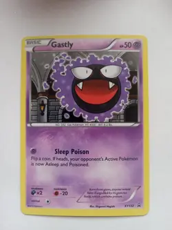 Pokemon TCG XY Black Star Promo - Gastly #XY132 LP Cosmos Promo Holo Free Ship! - Image 1