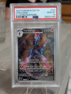 2024 Pokemon Surging Sparks Ceruledge 197/191 Illustration Rare PSA 10 GEM - Image 1