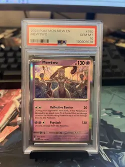 2023 POKEMON MEW EN-151 #150 150/165 MEWTWO PSA 10 Reverse Holo - Image 1