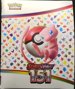 Scarlet & Violet 151 Mew Binder 20 Page 9 Pocket Double Sided Pages Pokemon TCG - Image 1