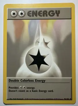 Double Colorless Energy - 96/102 - Pokemon TCG Unlimited Base Set WOTC 1999 LP - Image 1