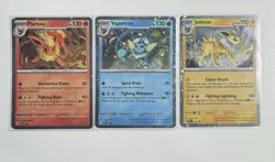 Pokemon Prismatic Evolution Promos Flareon, Vaporeon, Jolteon 167-169 - Image 1