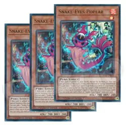 Yugioh - Snake-Eyes Poplar x 3 - Limited Edition Ultra Rare NM - Free Holo - Image 1