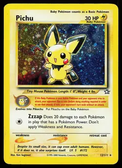 Pichu 12/111 Holo Rare Neo Genesis Pokemon Card - Image 1