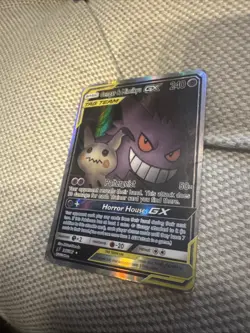 Pokemon Gengar Mimikyu GX 165/181 TCG Card Ultra Rare Full Art - Image 1