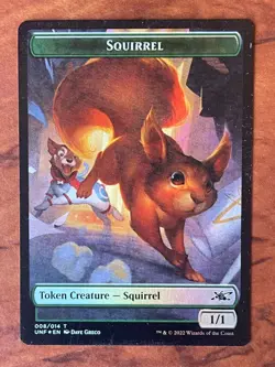 Squirrel/Food Token Foil MTG Magic the Gathering Card NM Near Mint UNF - Image 1