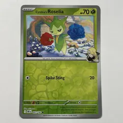 Reverse Holo Cynthia's Roselia 007/182 Common SV10: Destined Rivals Pokemon - Image 1
