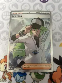 N’s Plan Full Art Trainer Pokemon Black Bolt #163/86 Near Mint - Image 1