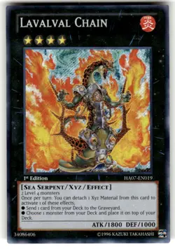 YuGiOh - Lavalval Chain - Secret Rare - 1st Edition - HA07-EN019 - NM - Image 1