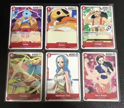 One Piece Starter Deck 1: Straw Hat Crew Theme 6 Card Lot Usopp/Jinbe/Franky - Image 1