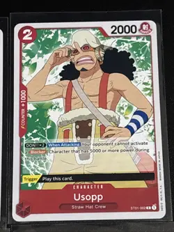 One Piece Starter Deck 1: Straw Hat Crew Theme 6 Card Lot Usopp/Jinbe/Franky - Image 4