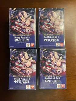 (4X ) One Piece OP-14 The Azure Sea’s Seven Double Pack Set 9 - Image 1