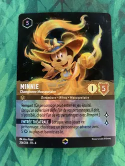 Disney Lorcana Minnie Mouse Enchanted FRENCH Championne Mousquetaire 206/204 - Image 1