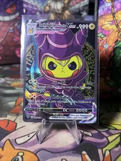 Pikachu Dark Magician Pokemon Card VMAX Rainbow GX EX GX V Star Holo Cosplay - Image 1