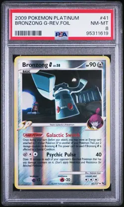 Bronzong G Reverse Holo 41/127 Platinum PSA 8 NM-MT Pokemon Card - Image 1