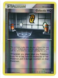 Galactic HQ Reverse Holo 106/127 Platinum Pokemon Card - Image 1
