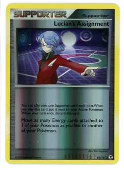 Lucian's Assignment Reverse Holo 92/111 Rising Rivals Pokemon Card - Image 1