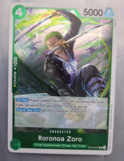 Roronoa Zoro OP13-037 Holo Carrying On His Will One Piece Card - Image 1