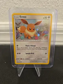 Eevee Ear Pierce Swirl Cosmos Holo SM184 Promo Card Pokemon Eevee Unbroken Bonds - Image 2
