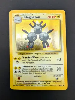 Pokemon TCG Magneton Base Set Holo Card 9/102 Unlimited Rare WOTC - Image 4
