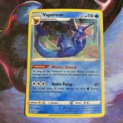 2020 Vaporeon COSMOS HOLO Black Star Promo card SWSH072 Pokemon SWSH NM - Image 1