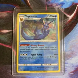 2020 Vaporeon COSMOS HOLO Black Star Promo card SWSH072 Pokemon SWSH NM - Image 4