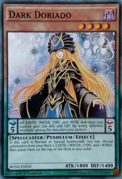 BOSH-EN035 DARK DORIADO COMMON 1ST EDITION YuGiOh CARD - Image 1