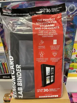 Psa Premium Graded Trading Card Black Binder w/ window Holds 36 Evoretro Pokemon - Image 1