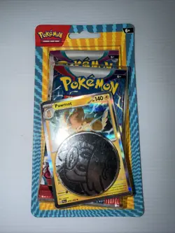 Pokemon TCG Blister 2 Booster Packs with Pawmot Card and Metallic Coin (2024) - Image 1