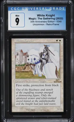 ***White Knight 30th Anniversary Retro Frame*** MTG Magic Cgc 9 Mint 2022 - Image 1
