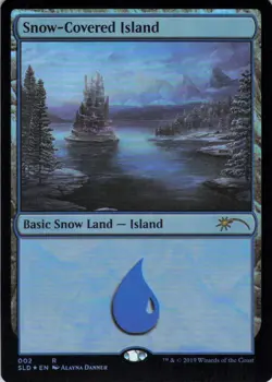 MTG Snow-Covered Island (2) | NM Foil | Secret Lair Eldraine Wonderland {SLD} - Image 2