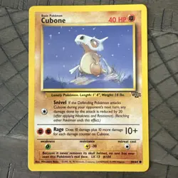 Cubone 50/64 Jungle Regular WOTC Vintage Pokemon TCG NM - Image 1