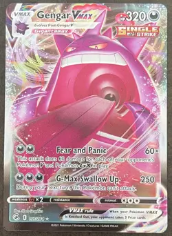 Pokemon Gengar VMAX 157/264 Fusion Strike Ultra Rare Full Art Holo Single Strike - Image 1