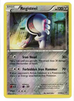 Registeel Reverse Holo 51/98 Ancient Origins Pokemon Card - Image 1