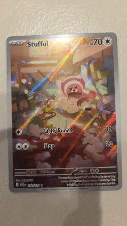 Pokemon TCG Stufful 154/132 ME01: Mega Evolution Illustration Rare Near Mint - Image 1