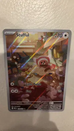 Pokemon TCG Stufful 154/132 ME01: Mega Evolution Illustration Rare Near Mint - Image 3