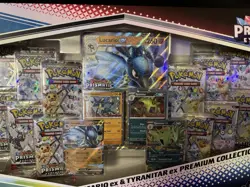 Pokemon TCG Prismatic Evolutions Lucario Ex Tyranitar Ex Premium Collection Box - Image 2
