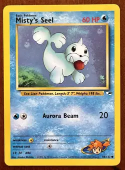 2000 Pokemon Gym Heroes - Misty's Seel 088/132 VINTAGE LP+ Light Play Plus - Image 1
