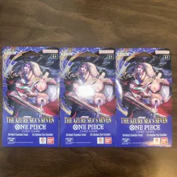 One Piece TCG The Azure Sea's Seven Sleeved Booster OP-14 EB04 English Lot Of 3 - Image 1