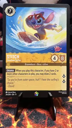 Disney Lorcana - Stitch - Carefree Surfer - 24/204 - Fabled - REGULAR - Image 1