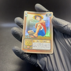BANDAI ONE PIECE Card LUFFY Carddass 2002 MS-C01 HOLO FOIL Japanese Vintage TCG - Image 2