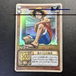 BANDAI ONE PIECE Card LUFFY Carddass 2002 MS-C01 HOLO FOIL Japanese Vintage TCG - Image 3