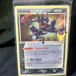 Pokemon TCG Greninja Gold Star SWSH144 25th Celebrations Promo Card Sealed - Image 2